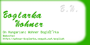 boglarka wohner business card